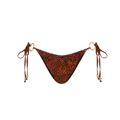 Kulani Kinis Ring Cheeky Tie Side Bikini Bottom - Wild Rose - FINAL SALE