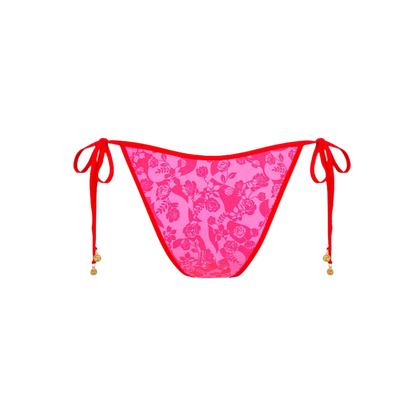Kulani Kinis Bind Dipped Cheeky Tie Bikini Bottom - Hearts Collide - FINAL SALE