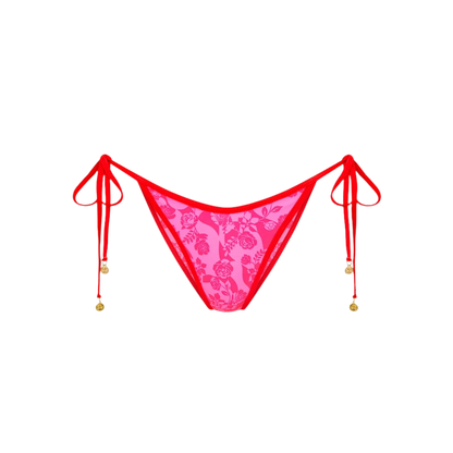Kulani Kinis Bind Dipped Cheeky Tie Bikini Bottom - Hearts Collide - FINAL SALE