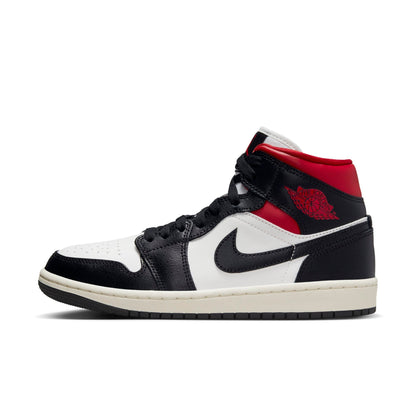 Air Jordan Women's Retro 1 Mid 'Gym Red Panda' Sneakers