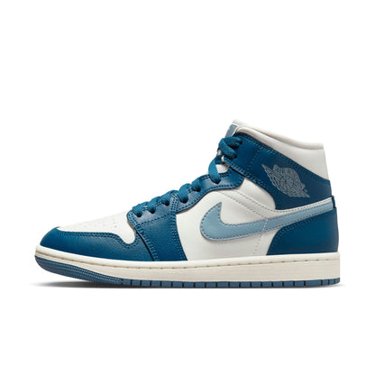 Air Jordan Women's Retro 1 Mid 'French Blue' Sneakers