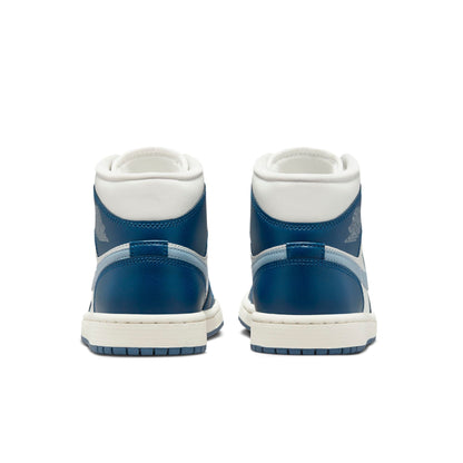 Air Jordan Women's Retro 1 Mid 'French Blue' Sneakers