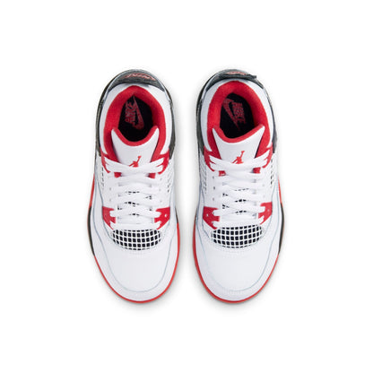 Air Jordan Preschool Retro 4 'Fire Red 2020 Ps' Sneakers