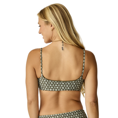 Carve Designs Escondido Compression Reversible Bikini Top - Dark Fir Batik