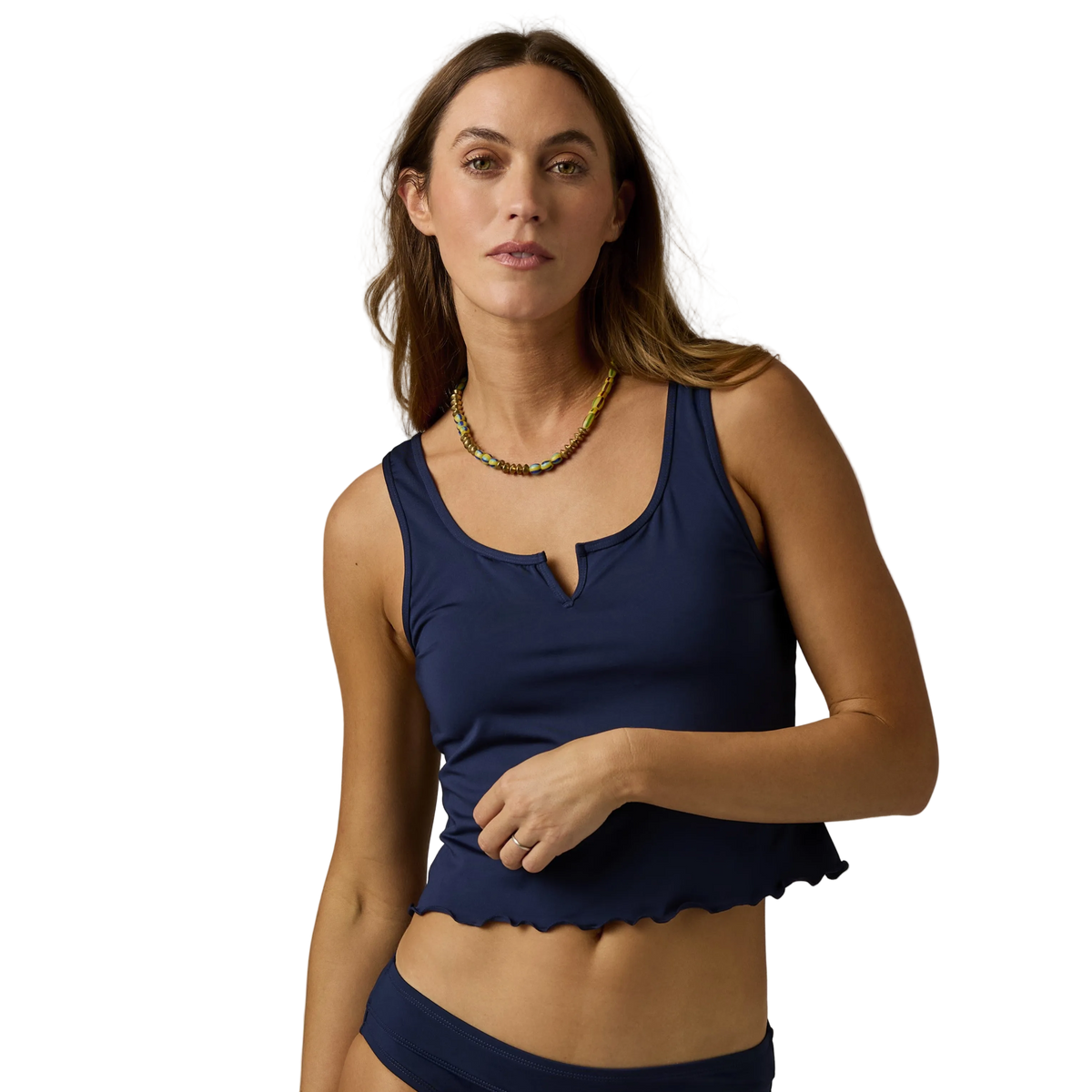 Carve Designs Vida Notchneck Tankini Top - Navy