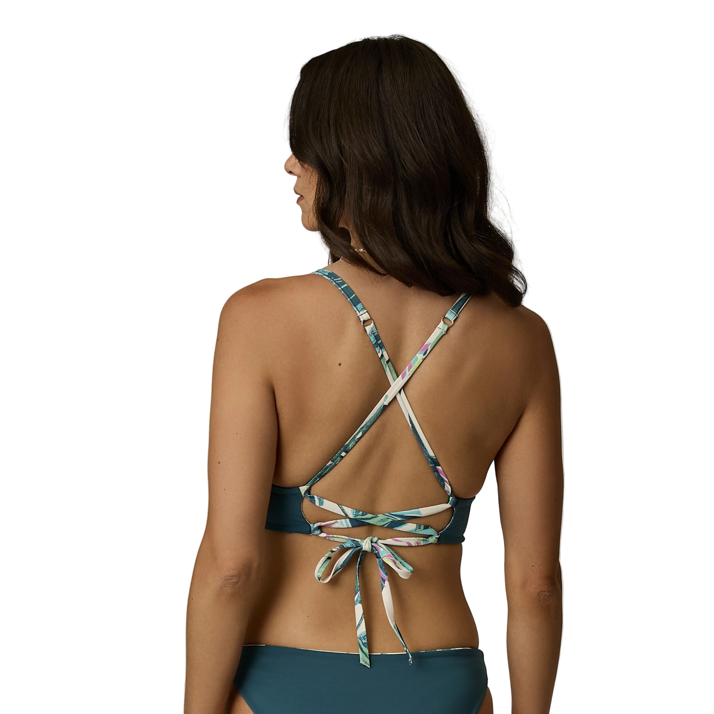 Carve Designs Stevie Reversible Bikini Top - Palmetto/Nightdive