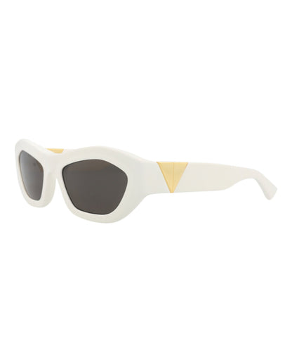 Bottega Veneta Round-Frame Recycled Acetate Sunglasses
