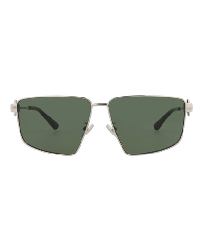 Bottega Veneta Square-Frame Metal Sunglasses