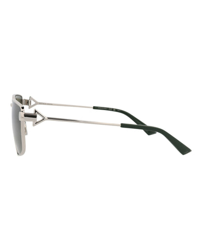 Bottega Veneta Square-Frame Metal Sunglasses