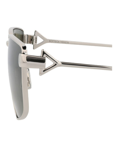 Bottega Veneta Square-Frame Metal Sunglasses