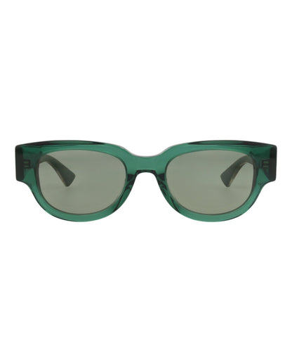 Bottega Veneta Round-Frame Recycled Acetate Sunglasses