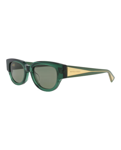 Bottega Veneta Round-Frame Recycled Acetate Sunglasses