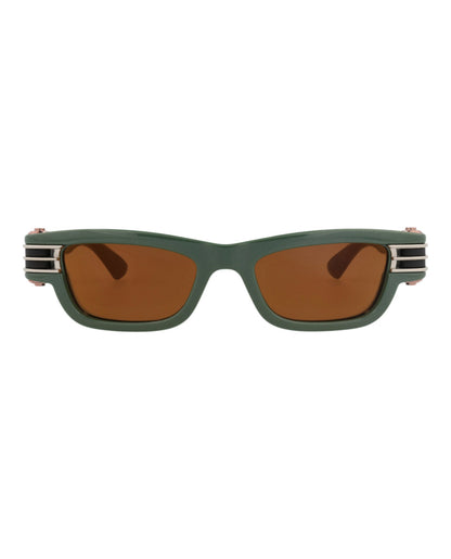 Bottega Veneta Square-Frame Injection Sunglasses