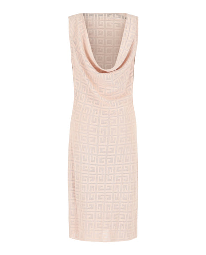 Givenchy 4G Monogram Draped Midi Dress