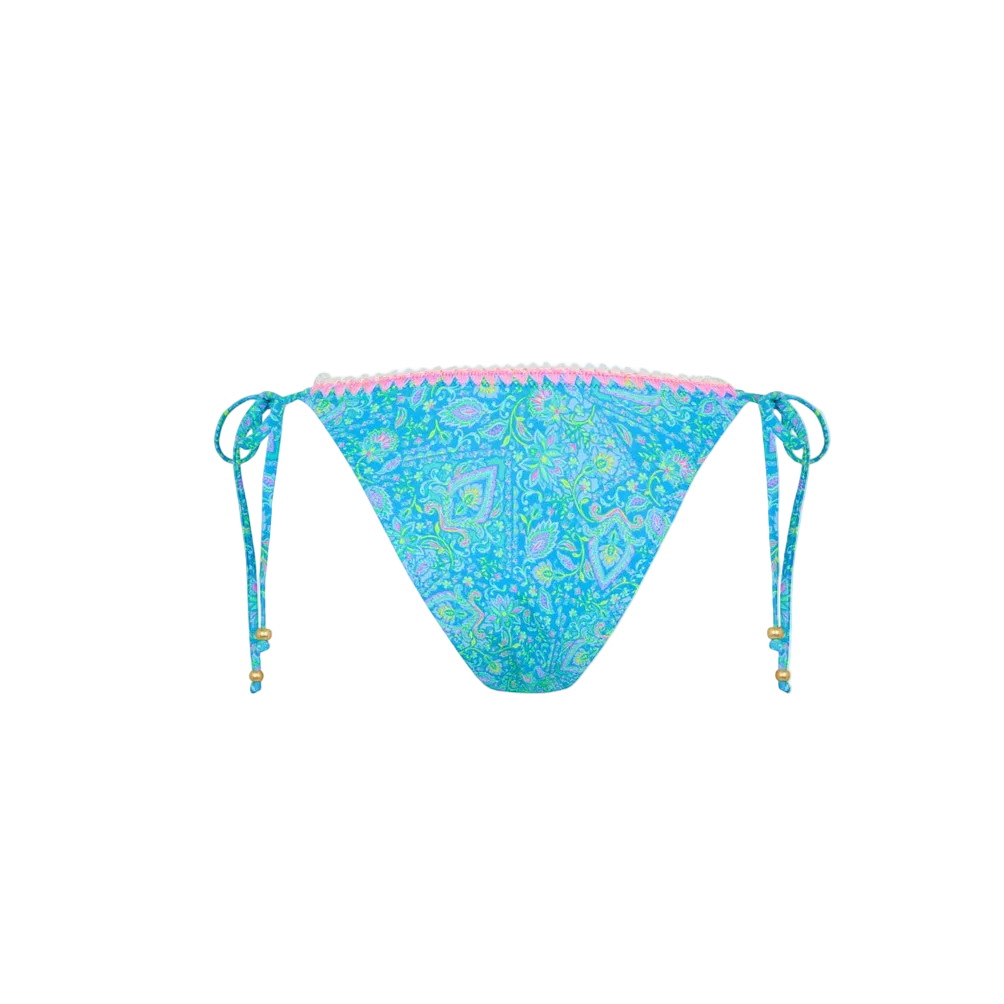 Kulani Kinis Crochet Dipped Cheeky Tie Bikini Bottom - Stargaze