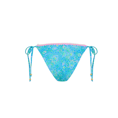 Kulani Kinis Crochet Dipped Cheeky Tie Bikini Bottom - Stargaze