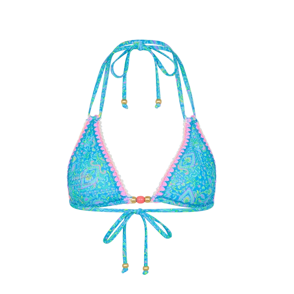 Kulani Kinis Crochet Halter Bikini Top - Stargaze