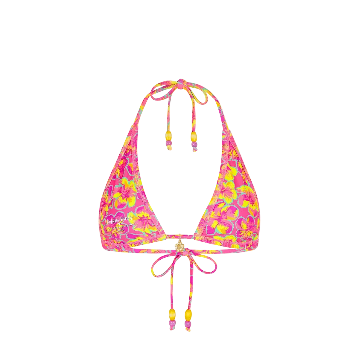Kulani Kinis Classic Tie Halter Bikini Top - Sun Pop