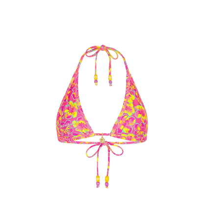 Kulani Kinis Classic Tie Halter Bikini Top - Sun Pop