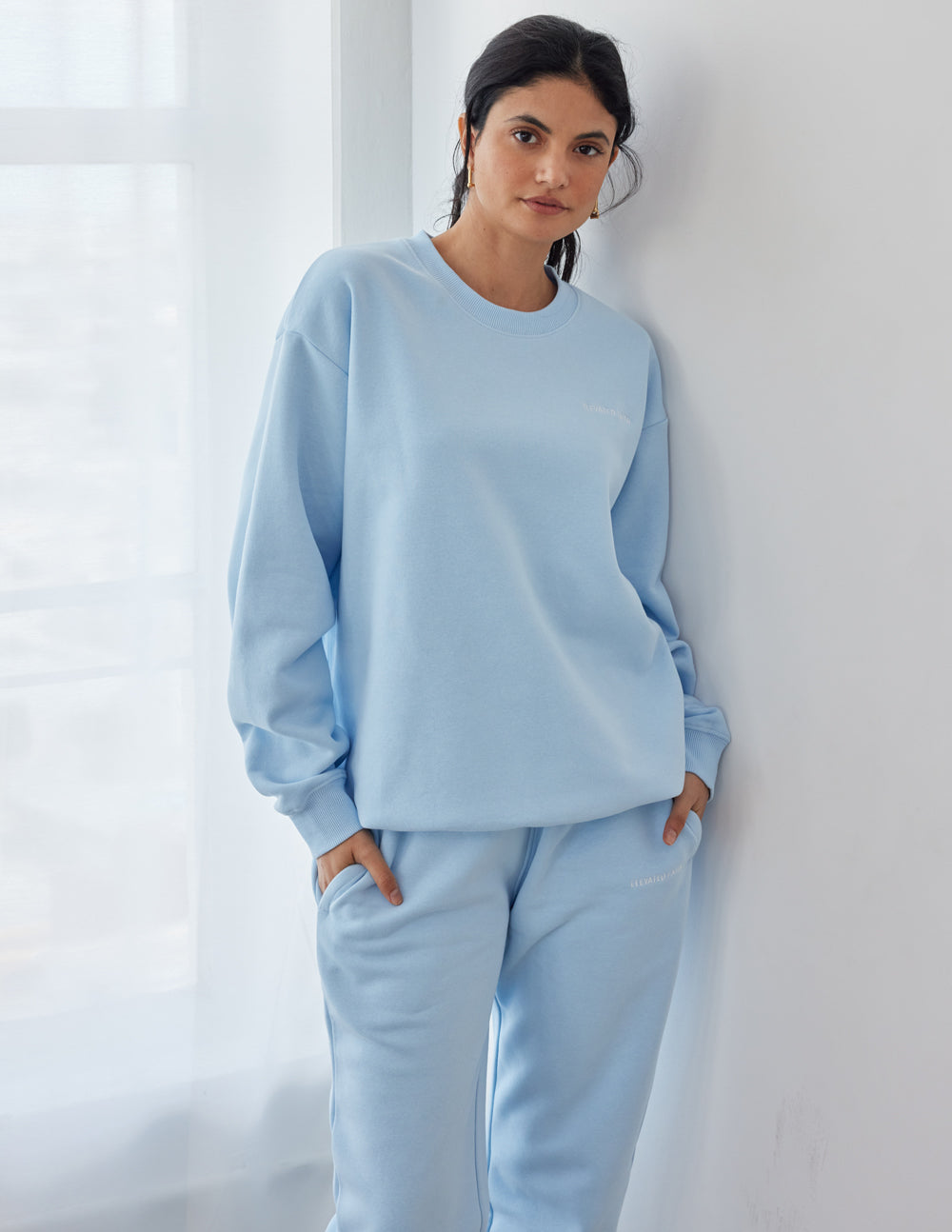 Elevated Faith Basics Dream Blue Unisex Crewneck