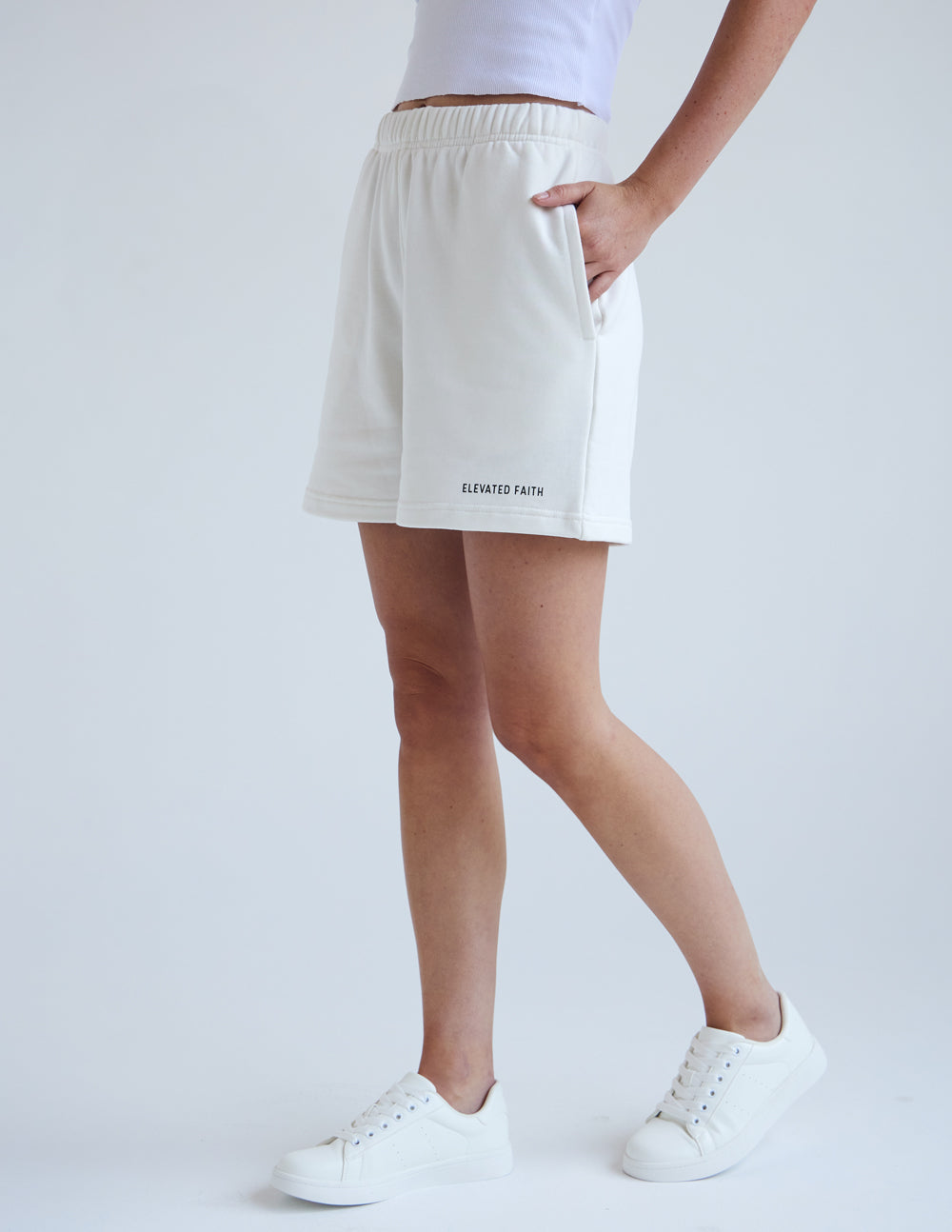 Elevated Faith Basics Ivory Women's Short