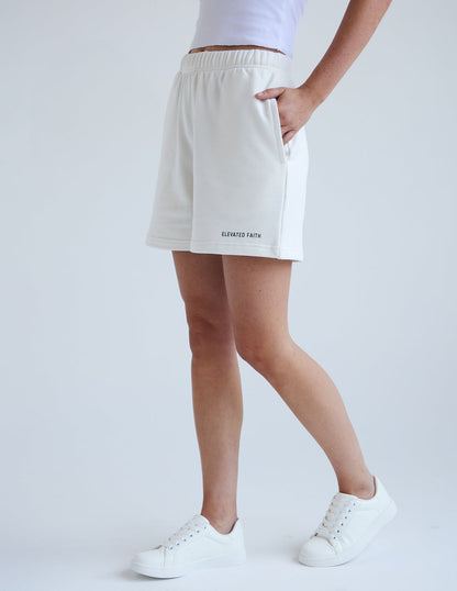 Elevated Faith Basics Ivory Women's Short