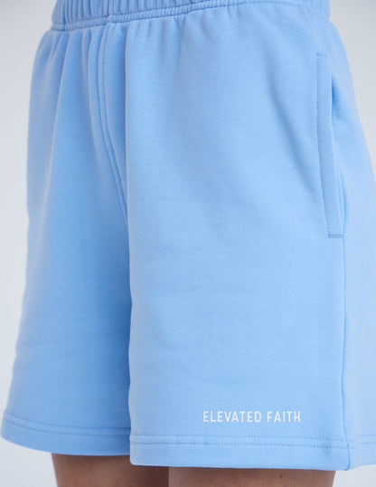 Elevated Faith Basics Lake Blue Women's Short