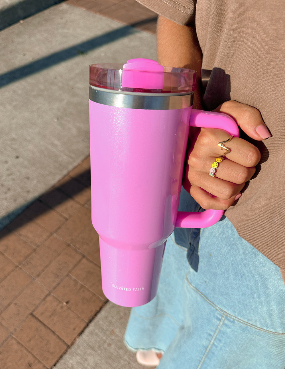 Elevated Faith Basics Pink 40 oz Tumbler