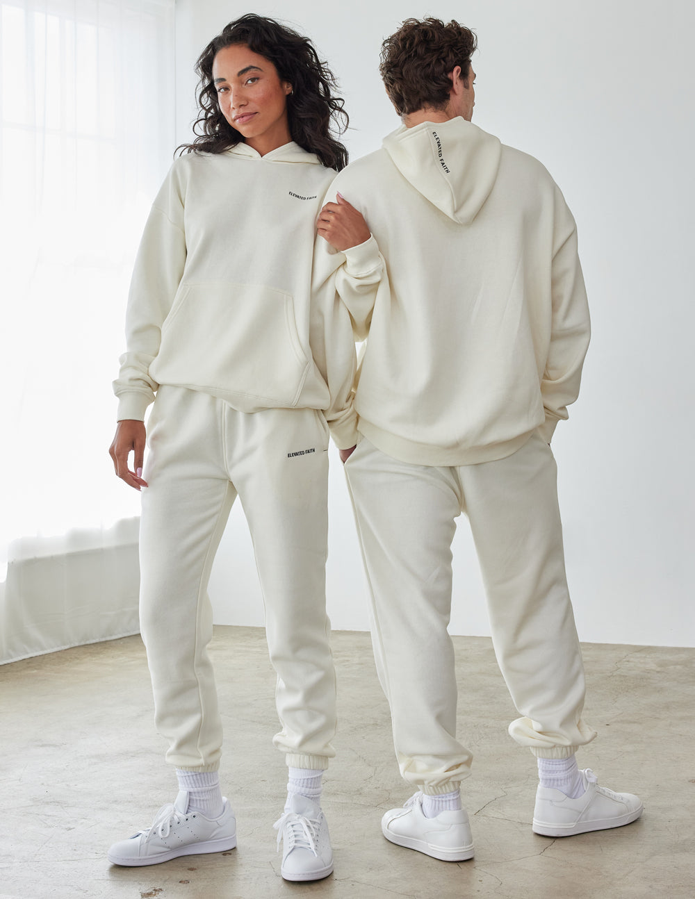 Elevated Faith Basics White Sand Unisex Hoodie