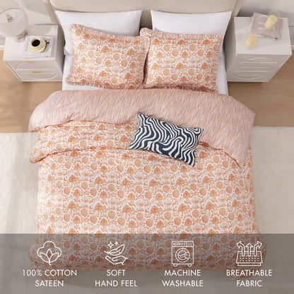 BebeTeen Clay Trees Reversible Comforter Set
