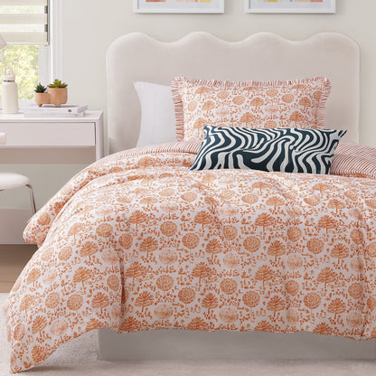 BebeTeen Clay Trees Reversible Comforter Set