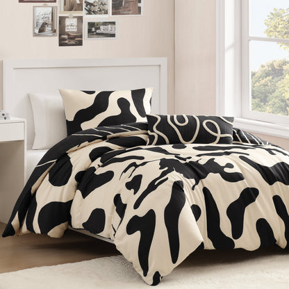 BebeTeen Ebony and Ivory Reversible Comforter Set
