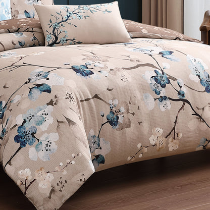 Bebejan Blue Blossom 5 Piece Reversible Comforter Set