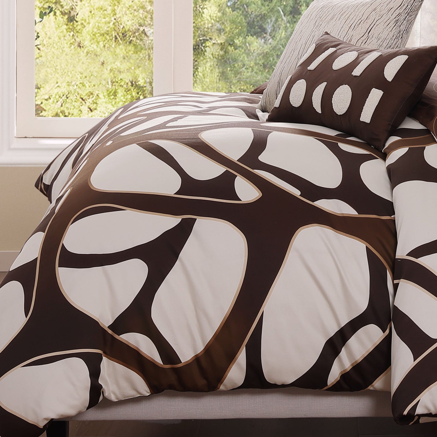 Bebejan Toffee Web 5 Piece Reversible Comforter Set