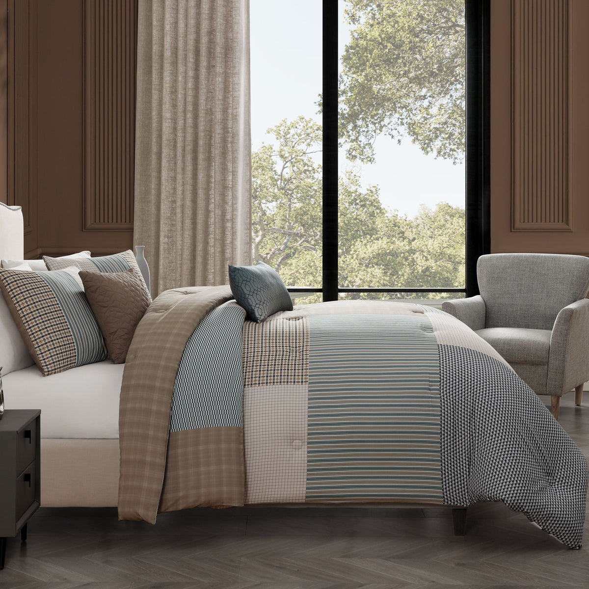 Bebejan Tranquil Patch 5 Piece Reversible Comforter Set