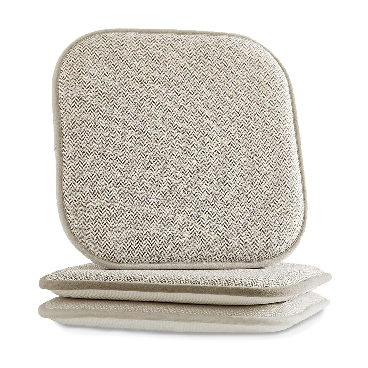 Elegant Comfort 2 Pack Textured Chair Cushion Covers - Skid-Proof Rubber Backing