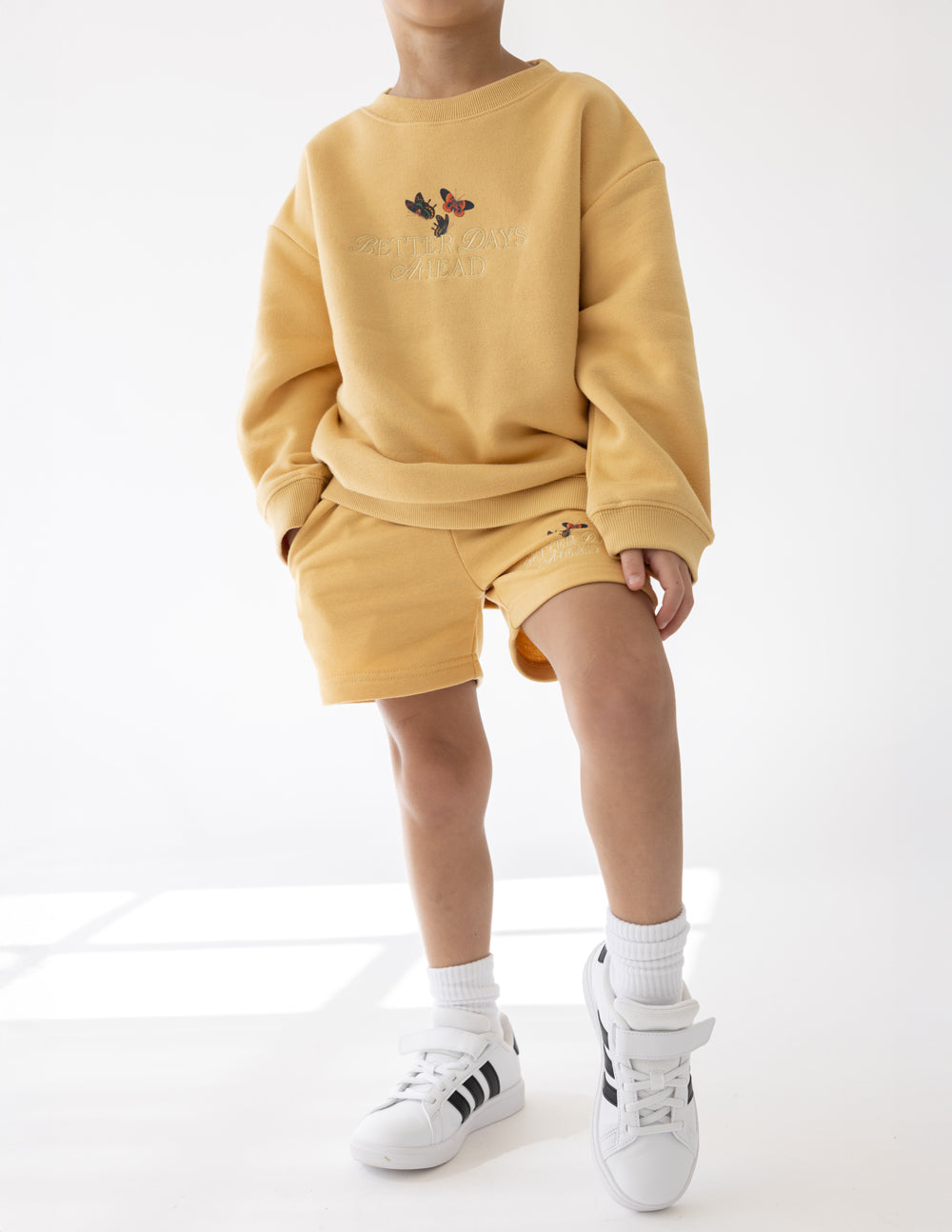 Elevated Faith Better Days Butterfly Kids Crewneck