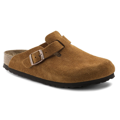 Birkenstock Boston Soft Footbed Suede Leather Clogs