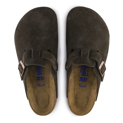 Birkenstock Boston Soft Footbed Suede Leather Clogs
