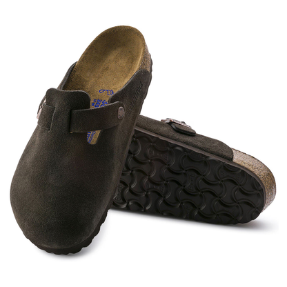 Birkenstock Boston Soft Footbed Suede Leather Clogs