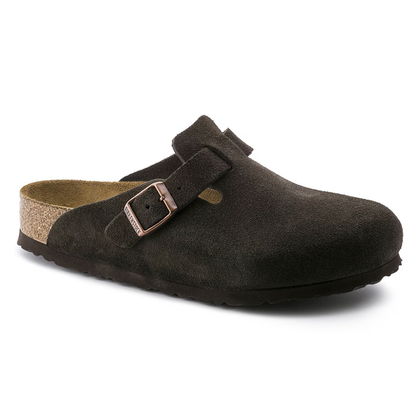 Birkenstock Boston Soft Footbed Suede Leather Clogs