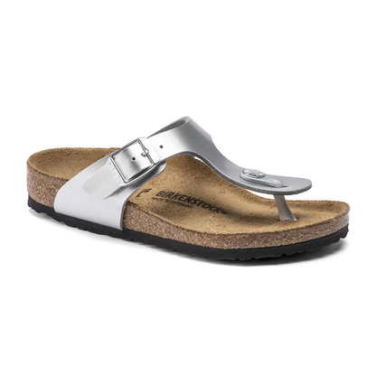 Birkenstock Kids Gizeh Birko-Flor Silver Sandals