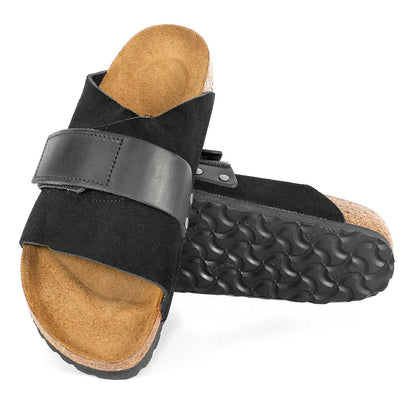 Birkenstock Kyoto Oiled Leather Suede Leather Sandals