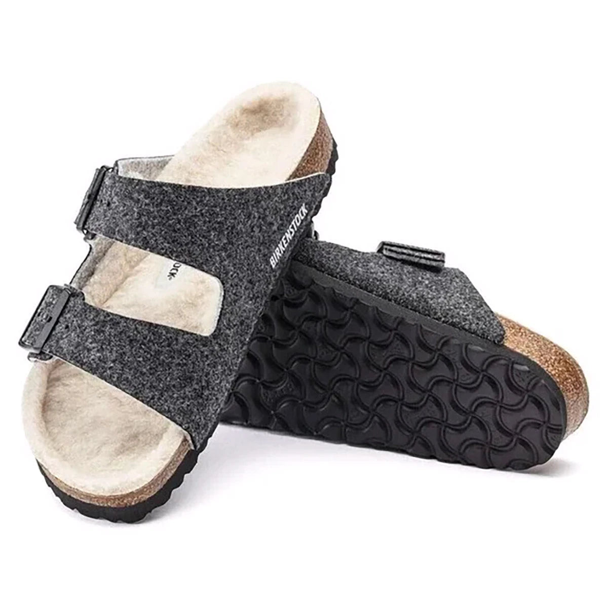 Birkenstock Arizona Happy Lamb Wool Felt Sandals
