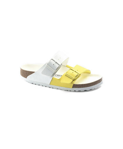 Birkenstock Arizona Split Birko-Flor White / Lime Sour Sandals