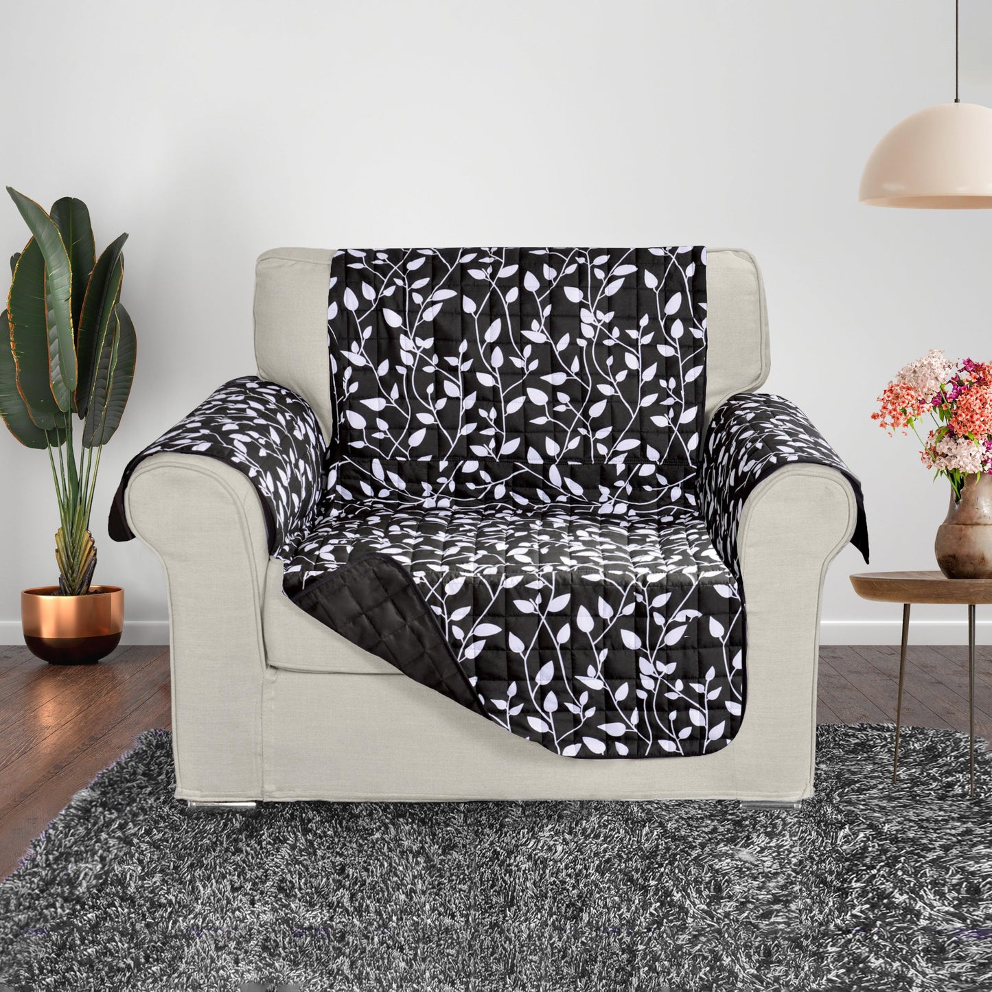 Elegant Comfort Leaves Design Reversible Smart Furniture Protectors