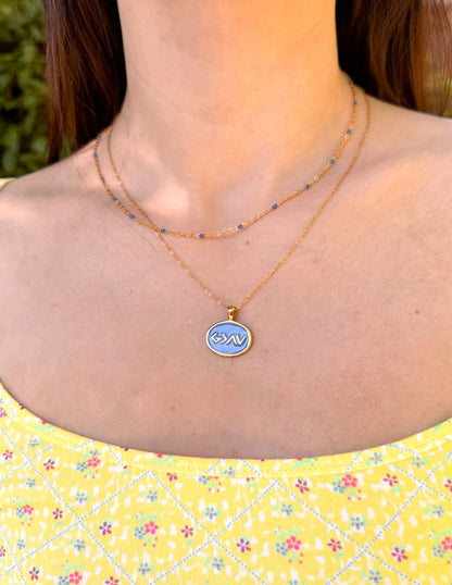 Elevated Faith Blue Highs and Lows Necklace Set