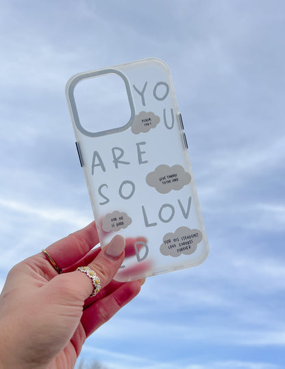Elevated Faith Blue You Are So Loved Frosted Phone Case