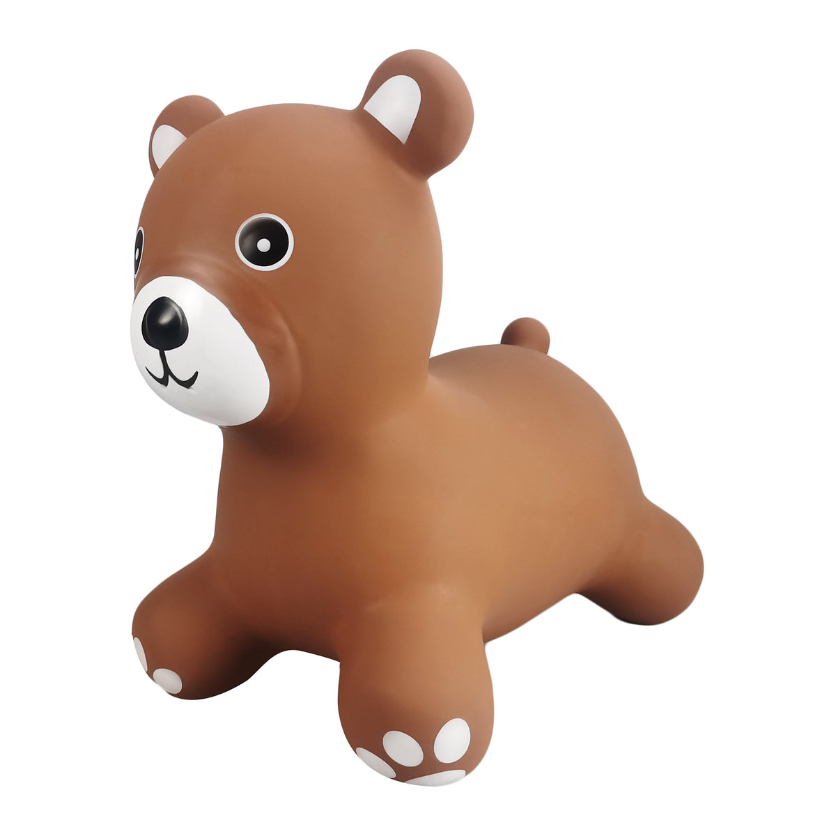 BounceZiez Inflatable Bouncy Ride-On Hopper with Pump - Teddy Bear