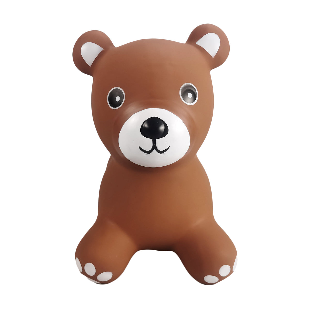BounceZiez Inflatable Bouncy Ride-On Hopper with Pump - Teddy Bear